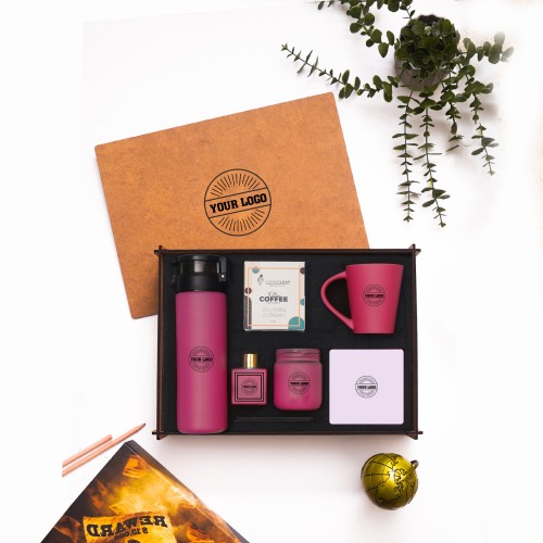 Ahşap Kutulu Hediye Seti 3626-4